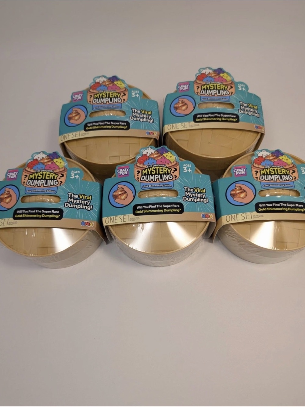 5x Crazy Fun RMS Mystery Dumpling Golden Shimmering Edition Set